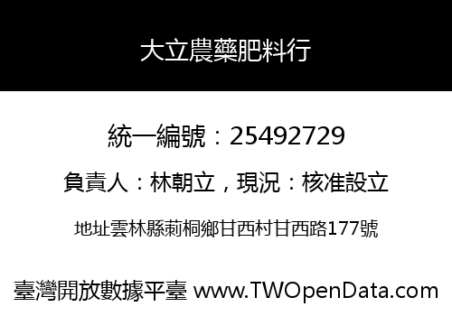 大立農藥肥料行