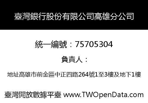 臺灣銀行股份有限公司高雄分公司