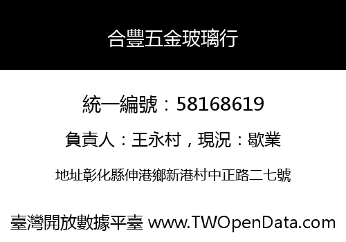 合豐五金玻璃行