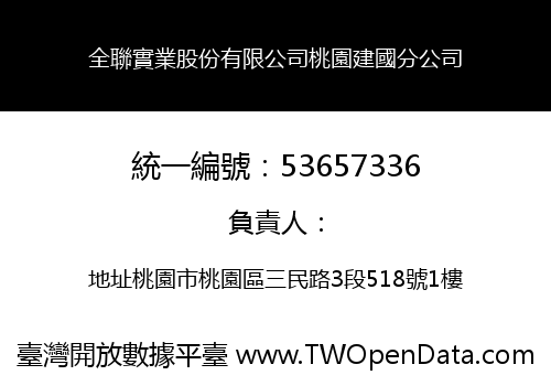 全聯實業股份有限公司桃園建國分公司