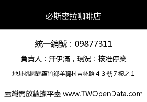 必斯密拉咖啡店