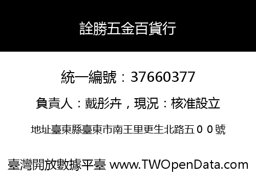 詮勝五金百貨行