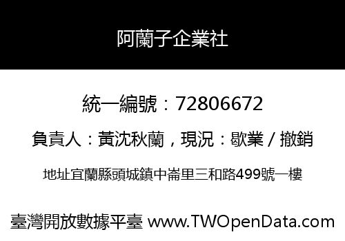 阿蘭子企業社