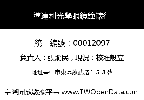 準達利光學眼鏡鐘錶行