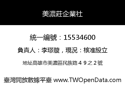 美濃莊企業社