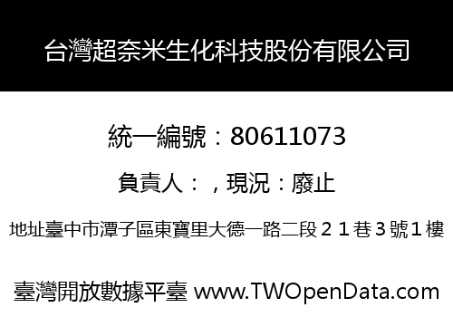 台灣超奈米生化科技股份有限公司