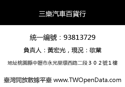 三樂汽車百貨行