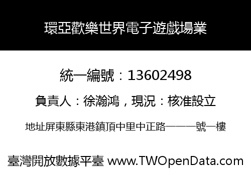 環亞歡樂世界電子遊戲場業