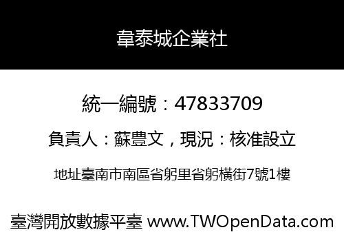韋泰城企業社