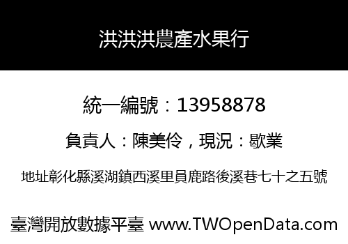 洪洪洪農產水果行