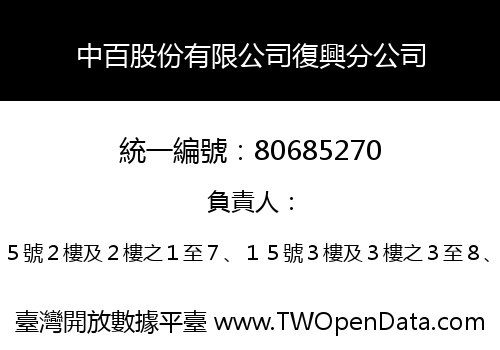 中百股份有限公司復興分公司