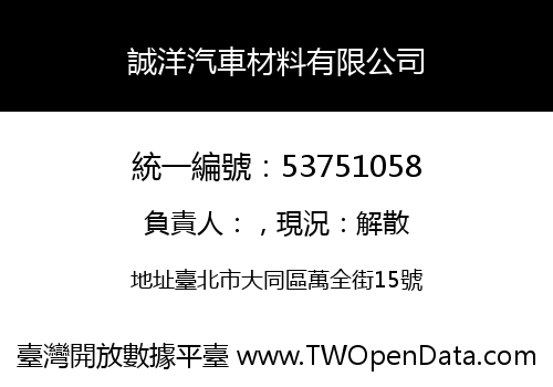 誠洋汽車材料有限公司