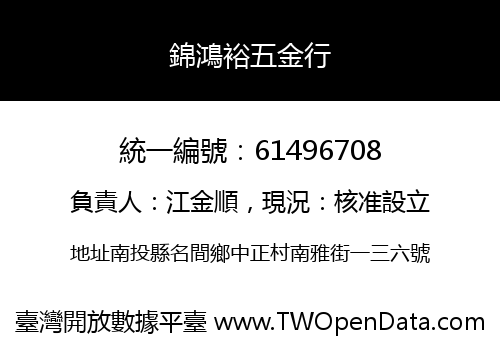錦鴻裕五金行