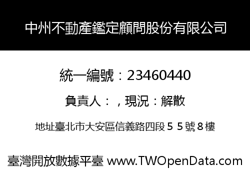 中州不動產鑑定顧問股份有限公司