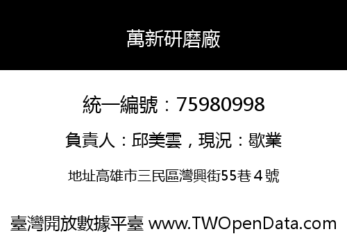萬新研磨廠