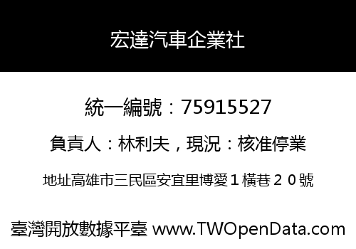 宏達汽車企業社
