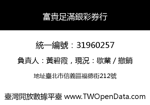 富貴足滿銀彩券行