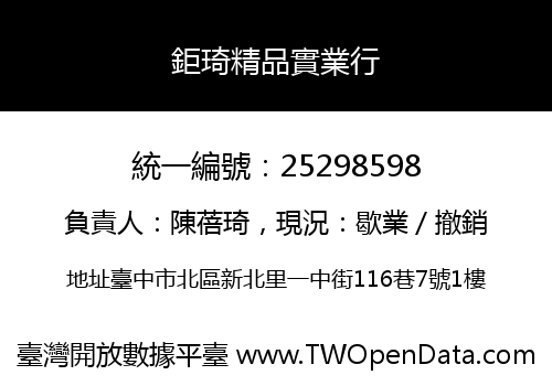 鉅琦精品實業行