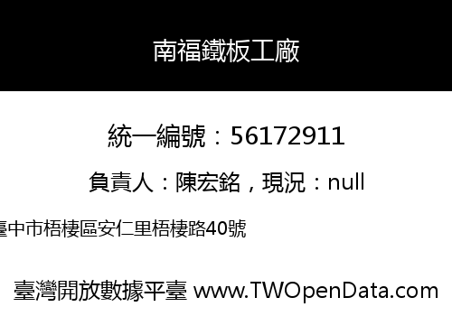 南福鐵板工廠