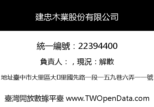 建忠木業股份有限公司