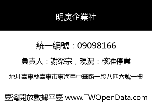 明庚企業社