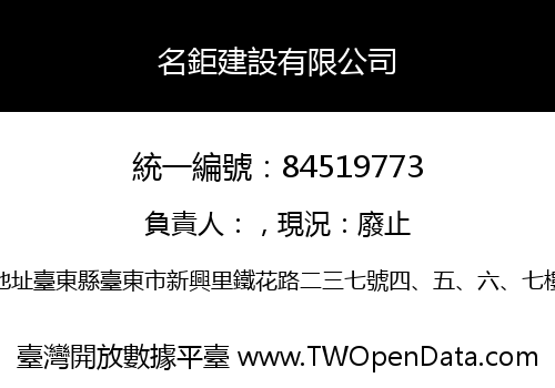 名鉅建設有限公司