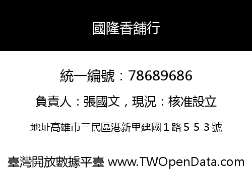 國隆香舖行