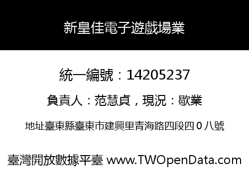 新皇佳電子遊戲場業