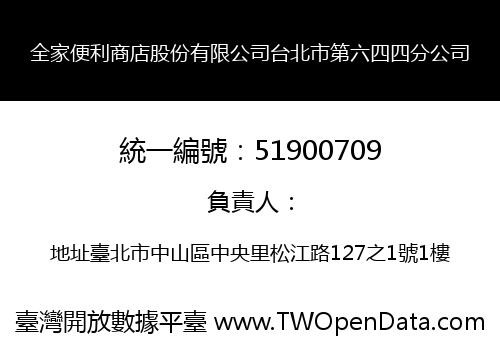 全家便利商店股份有限公司台北市第六四四分公司