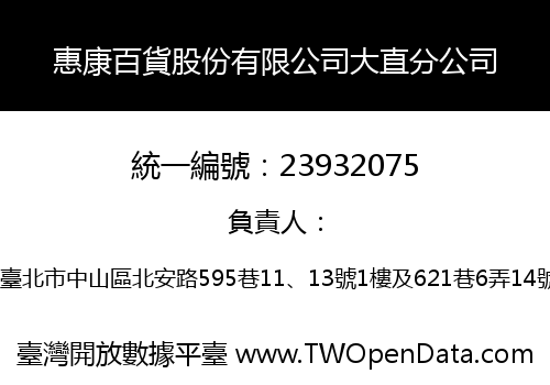 惠康百貨股份有限公司大直分公司