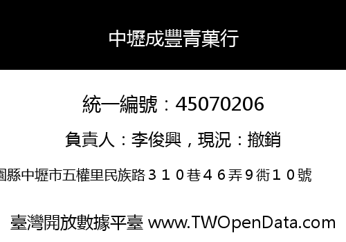 中壢成豐青菓行