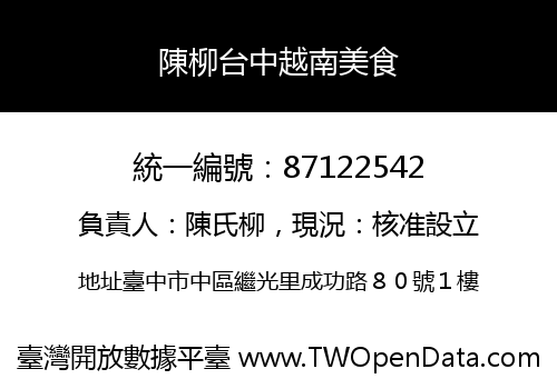 陳柳台中越南美食