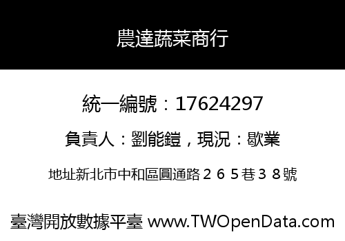 農達蔬菜商行