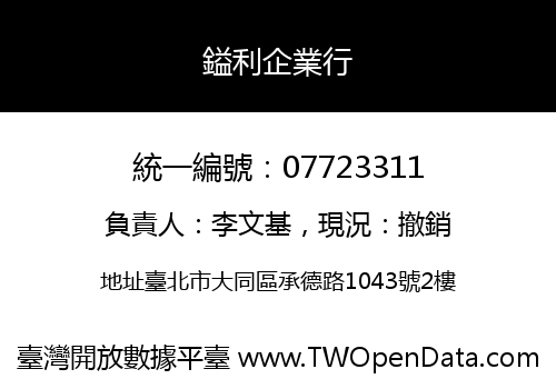 鎰利企業行