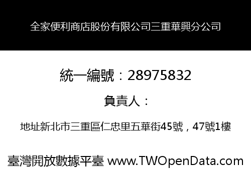 全家便利商店股份有限公司三重華興分公司