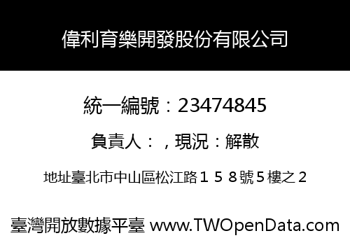 偉利育樂開發股份有限公司