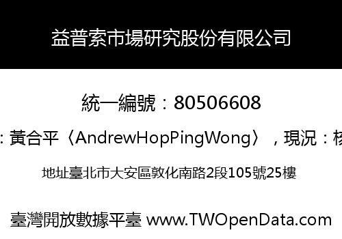 益普索市場研究股份有限公司