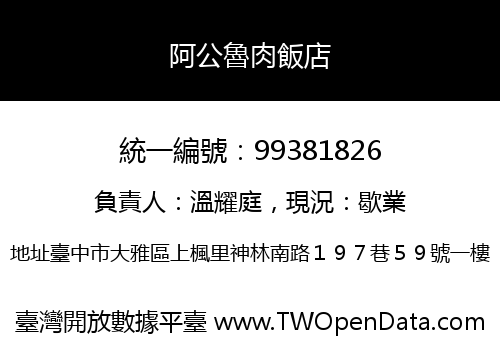 阿公魯肉飯店