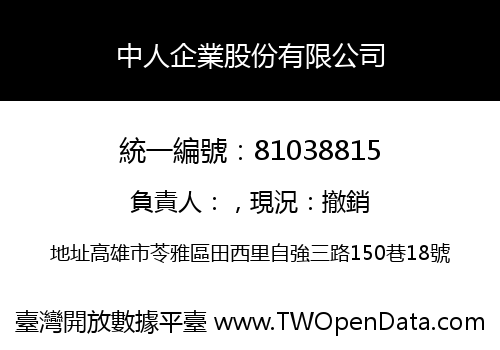 中人企業股份有限公司