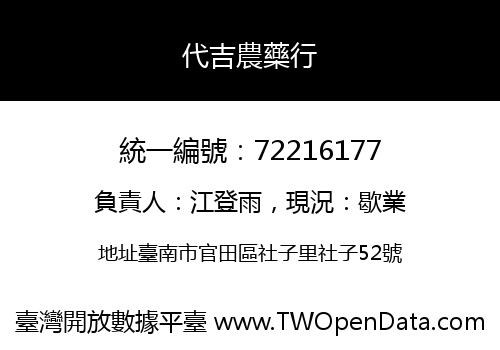 代吉農藥行