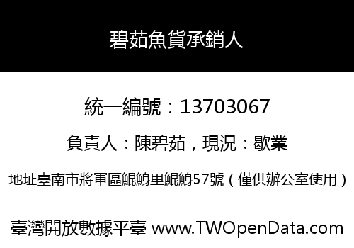 碧茹魚貨承銷人