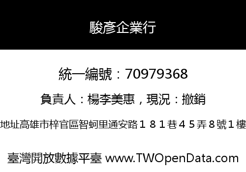 駿彥企業行