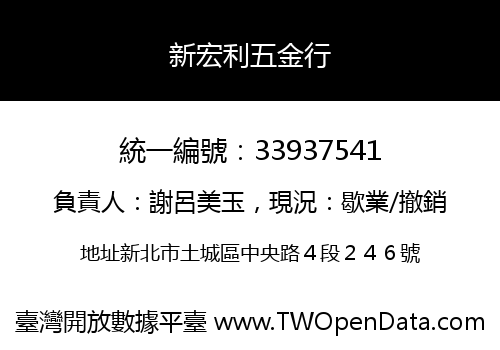 新宏利五金行