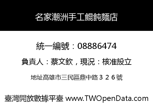 名家潮洲手工餛飩麵店