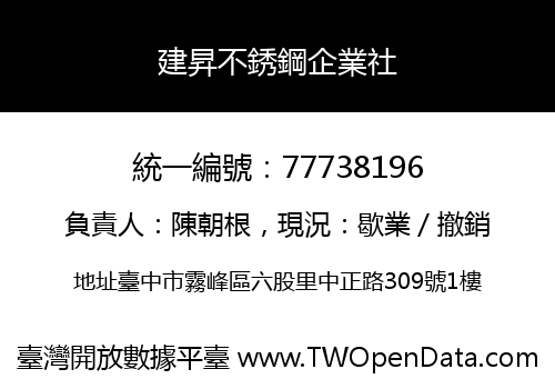 建昇不銹鋼企業社