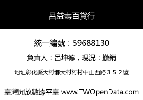 呂益壽百貨行