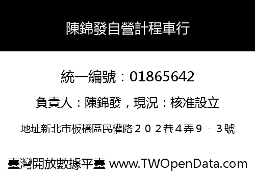陳錦發自營計程車行