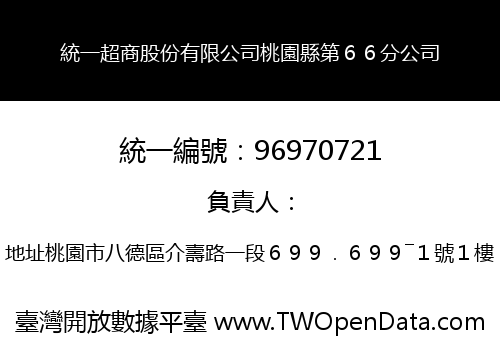 統一超商股份有限公司桃園縣第６６分公司