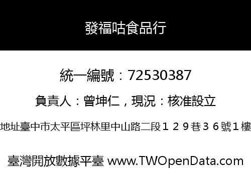 發福咕食品行