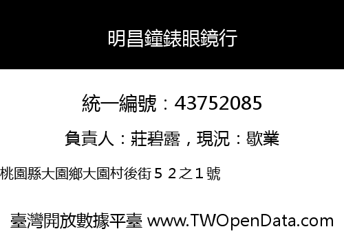 明昌鐘錶眼鏡行